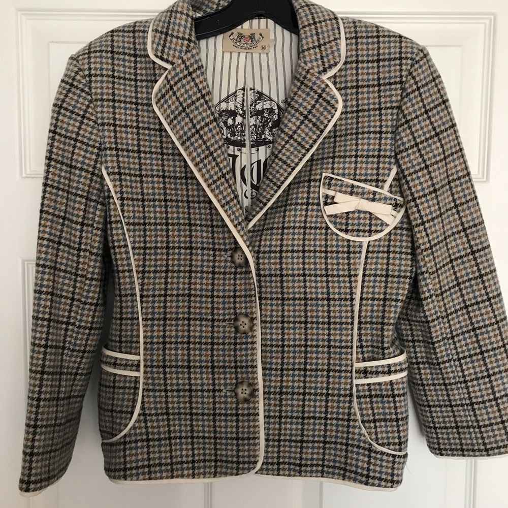 Juicy Couture Cropped Wool Jacket Med EUC